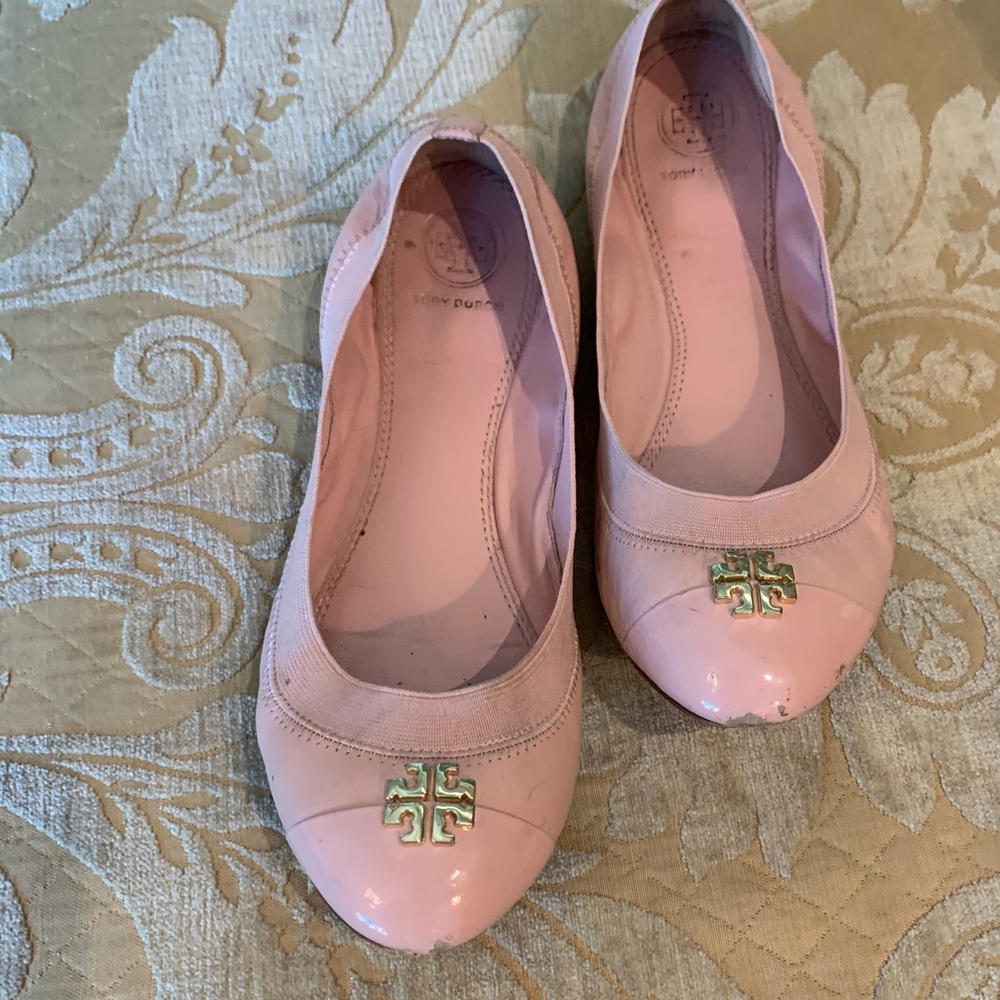 TORY BURCH PINK CAROLINE BALLET FLATS